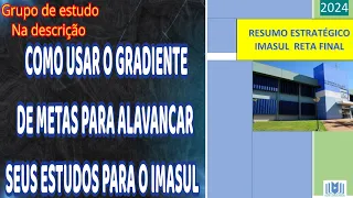 Concurso IMASUL/Dicas de estudo reta final