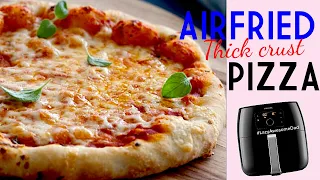 Air fried thick crust pizza in Philips Air fryer XXL Avance X Pizza Master Accessory Kit EASY Recipe