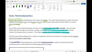 Thermodynamics in General