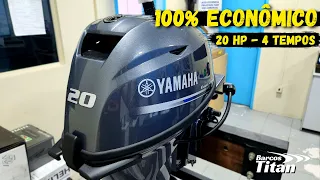 YAMAHA 20 HP 4 TEMPOS - MOTOR MAIS ECONÔMICO QUE EXISTE !!!