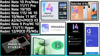 MIUI 14 Note 10 Pro/10S/11 Pro/Android 14 Stable Update/Xiaomi 11i/MIUI 15 Security Update/Q3 Final