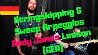 Stringskipping & Sweeppicking Etude - Andy James Style / LOTM #1 (GER)