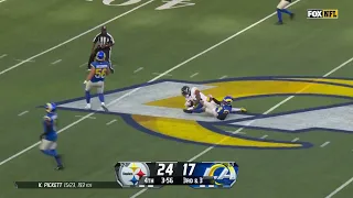 Kenny Pickett to George Pickens for a 25 yard gain vs Rams