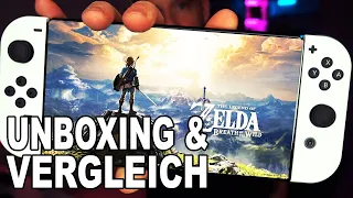 Nintendo Switch OLED Unboxing & Display Vergleich (deutsch)