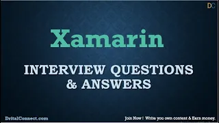 Xamarin Interview Questions and Answers