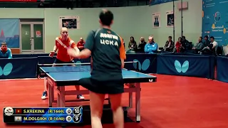 2.КРЕКИНА - ДОЛГИХ RUSSIAN Championship table tennis настольный теннис
