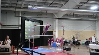 Emersyn Level 7 Uneven Bars Routine at The Sweetheart Invitational 2023 hosted by Premier Gymnastics