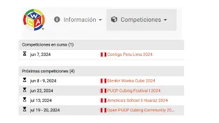 Torneos en Peru  7 junio al 19 de Julio | competencia oficial de cubo rubik | WCA