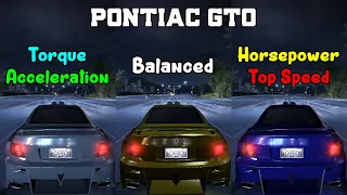 Torque vs Balanced vs Horsepower - Pontiac GTO Tuning  - Need for Speed Carbon