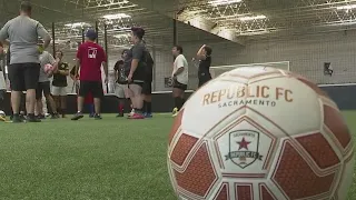 Sac Republic FC players train with Special Olympics Northern California