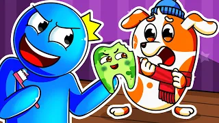 RAINBOW FRIENDS, But We have a FEAR OF BRUSHING TOOTH?! | Hoo Doo Rainbow Animation