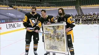 Penguins Present Sidney Crosby With Gifts As He Hits 1,000 NHL Games Played