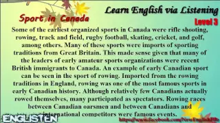 Sport in Canada Learn English via Listening Level 3 Unit 73