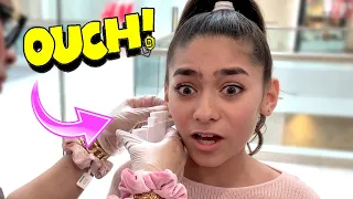 Getting My Ears Pierced For The First Time - Surprising My Sister // GEM Sisters