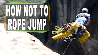 How NOT to Rope Jump.  Extreme rope swinging off highlines with the Inov Split Stabilizer