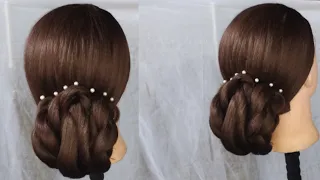 Bun hairstyles tutorial step by step||b