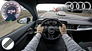 Audi A3 8Y 35 TFSI TOP SPEED DRIVE ON GERMAN AUTOBAHN 🏎