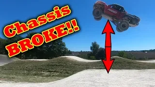 Traxxas UDR - BROKE // Slash 4x4 - BROKE // DJI Mavic AIR Drone - CRASHED BMX Track Carnage!!