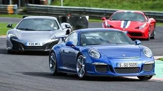 Porsche 911 GT3 vs Ferrari 458 Speciale vs McLaren 650S - supercar showdown