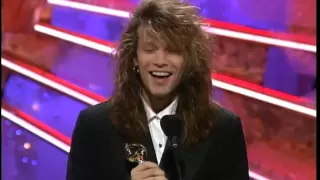 Golden Globes 1991 Jon Bon Jovi wins Best Original Song in a Motion Picture