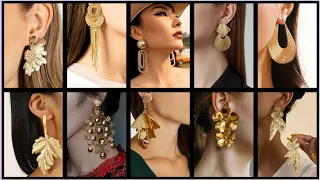 Innovative Stylish Fashion Jewellery GoldEarrings collections#westernearrings#fashionearrings#trendy