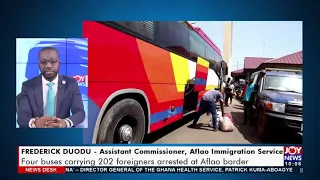 Four buses carrying 202 foreigners arrested at Aflao border - News Desk on Joy News (29-11-21)