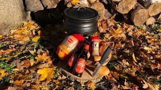 Campfire Cooking Roast Chicken in a cast iron Potjie Pot #3