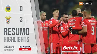 Resumo: Arouca 0-3 Benfica (Liga 23/24 #16)