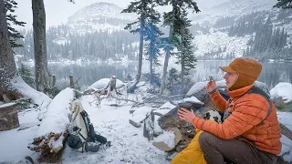 Backpacking turned SURVIVAL MODE | Winter Camping in Idaho's Remote Backcountry | Beehive Lake