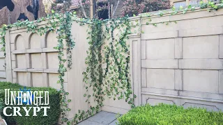 We made a Huge Halloween Graveyard Crypt Wall