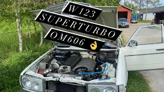 rundtur på w123 om606 superturbo