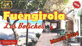 Fuengirola Los Boliches | Update March 2024 | Beach and town walk | Malaga | Spain | 4K