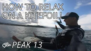 Kitefoiling super light wind FS Peak - Relaxing and sit down! #kitefoil #flysurfer