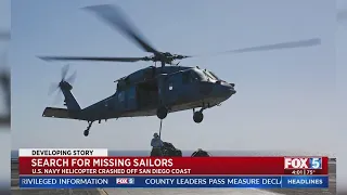 Navy Says 5 Sailors On Ship Were Hurt In Helicopter Crash; Aircraft Crew Still Missing