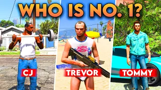 Top 10 BEST Main Characters 😍 of GTA Games Ranked From Worst to Best (No.1 will shock you)