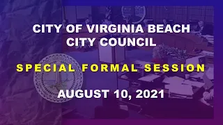 City Council Special Formal - 08/10/2021