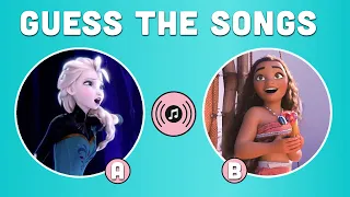 Guess Who's SINGING Top 50 Disney SONGS? | Disney Song Quiz | Disney Princess songs