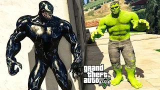 ВЕНОМ ПРОТИВ ХАЛКА В ГТА 5 МОДЫ! VENOM VS HULK ОБЗОР МОДА ВИДЕО ИГРЫ GTA 5 MODS