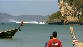 Tsunami in Krabi, Railay Bay in 26.dec.2004 (video by Tourist) (description👇)