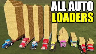 ALL AUTO LOADER TRAILERS vs CRAZY HAY BALING & AMAZING CAPACITY !!! Farming Simulator 19