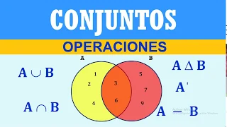 OPERACIONES CON CONJUNTOS - REUNIÓN, INTERSECCIÓN, DIFERENCIA Y COMPLEMENTO -  APRENDO EN CASA