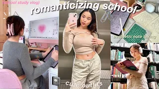 PRODUCTIVE STUDY VLOG: romanticizing school, realistic finals week, study essentials + tips!