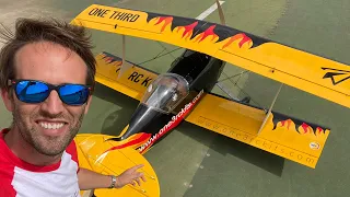 Testing a 50% monster biplane!