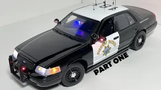 Bay Area Buggs’ 1/18 California Highway Patrol CVPI with Working Lights (CUSTOM ORDER) | PART 1