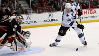 Sharks 2-3 Ducks - Melker Karlsson, primeiro gol na NHL