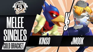 Kins0 (Falco) vs Jmook (Sheik) - Melee Singles Gold Bracket Winners Round 2 - Fête 3: By the Sea