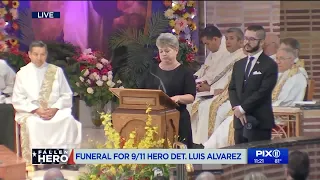 Luis Alvarez’s little sister remembers the 9/11 hero at his funeral