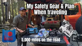 My Safety Gear & Plan When Traveling a Cross Country Trip in my Honda Element