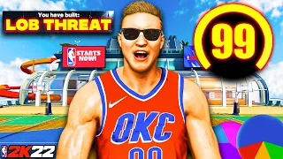 THE FIRST EVER 99 OVR "LOB THREAT" BUILD IN NBA 2K22!! (Super Rare) 2K Really Surprised Me...