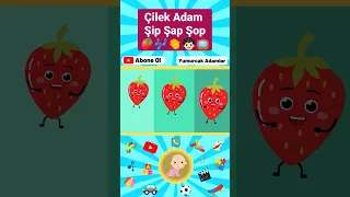 Çilek Adam 🍓🎶👏 #shorts #çizgifilm #okulöncesi #eğitici #anaokulu #şarkı #çilekadam #nurseryrhyme